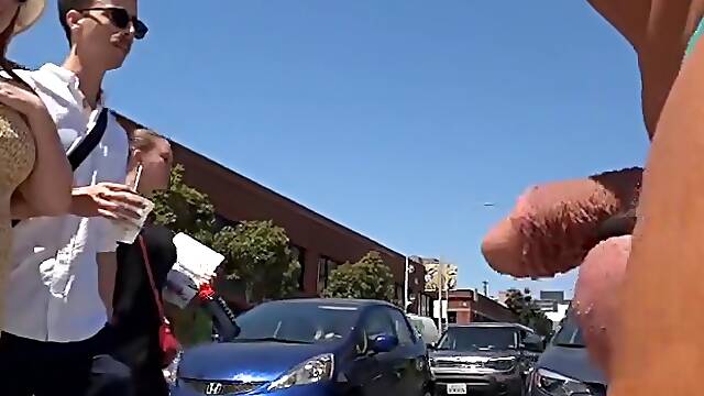 Dick out street flash