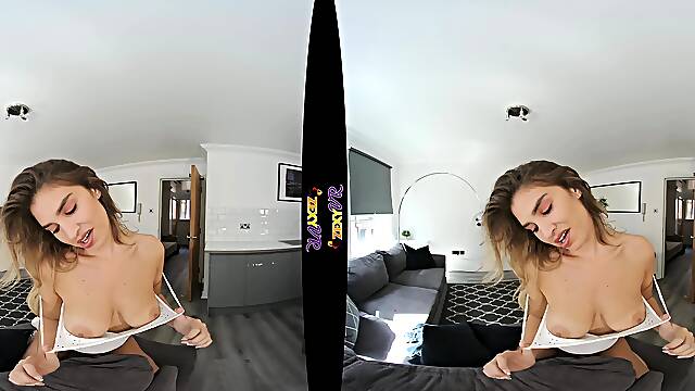 Young amateur teen in solo masturbation playing with herself