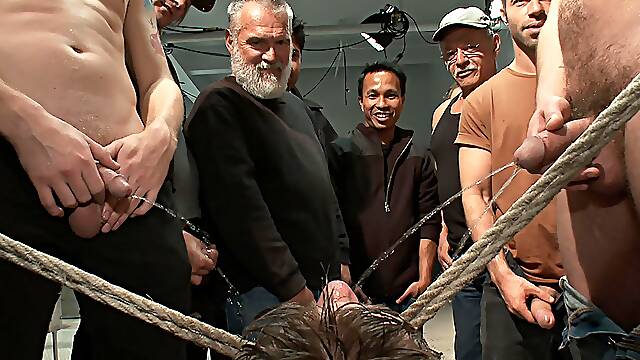 Dakota Wolfe in the bathroom where he is used like a toilet