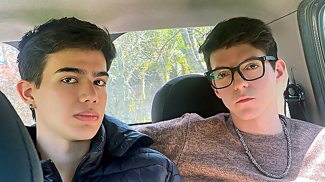 Hot boys share backseat anal romance in pure gay duo