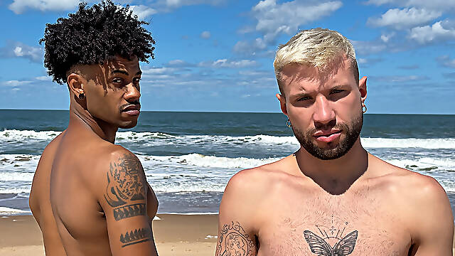 Sunny perversions by the beach for Will Schokolade and El Aleman