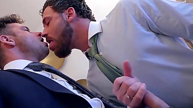 Rimming and sucking before going to work for these two