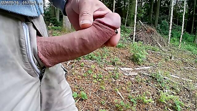 Masturbating in the forest