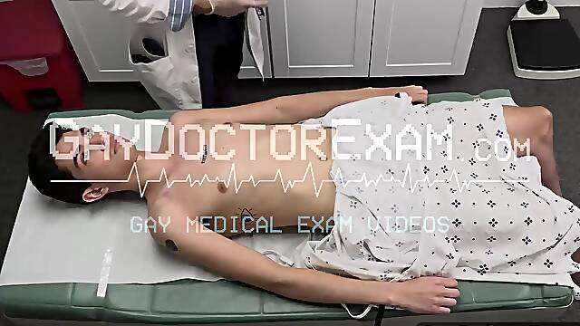 Hairy doctor Joel Someone bangs young patient James Manson to cure his sports injury