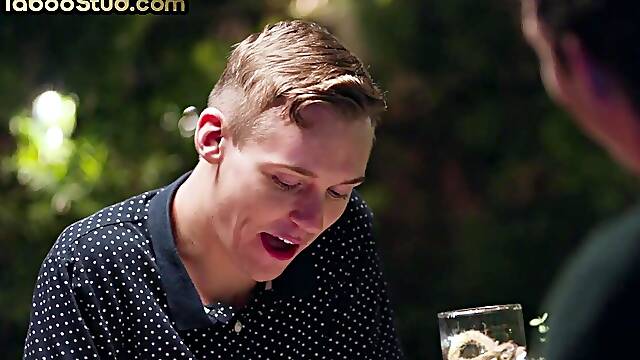 Taboo twink rimmed and barebacked by stepdaddy while alone