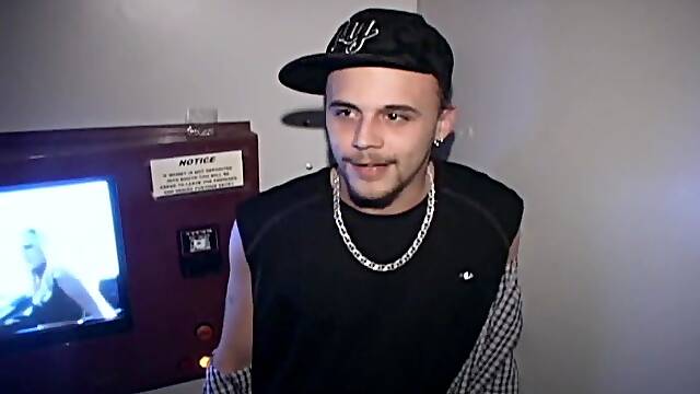 Brooklyn Boy Blowing Strangers in Glory Hole Booth!