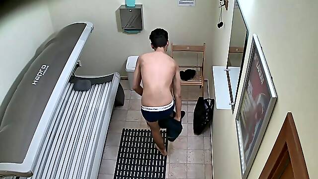 Hidden spy cameras in public solarium