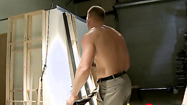 Seller Mitch Colby checks out the twinks saggy balls and massive meat