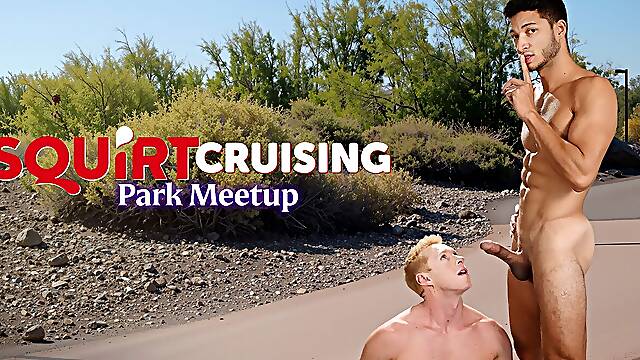 Vincent Grey and Grayson Coles Exciting Park Meet-Up Leads to Squirt Fun