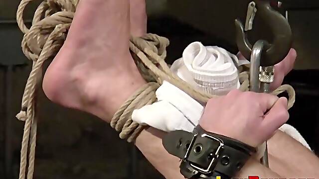 Chad Brock hangs Alan Rhodes on chains with his ass and bulls out for some torment