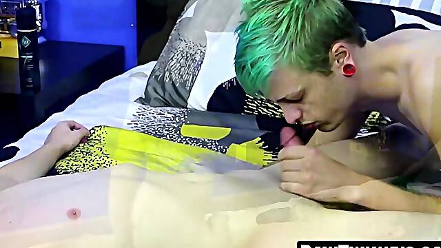 RawTwinkys.com - Green haired twinks ass hole pounded and destroyed