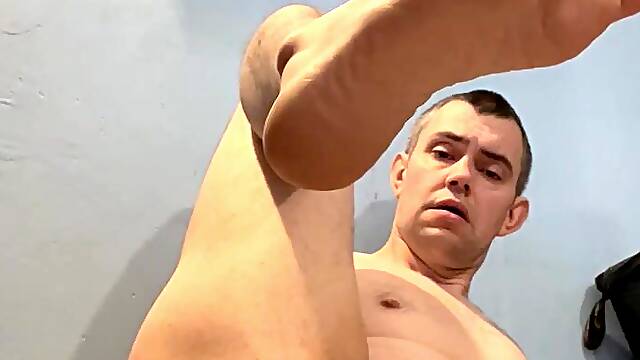 Just me swallowing my own cum with a vibrator in my booty