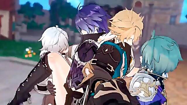 Flins x Illuga / Varka x Lohen Fuckfest - Genshin Impact Queer Animation
