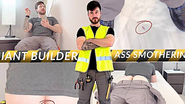 Biggest builder booty smothering