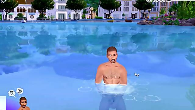 Sexy Thai chap Pravat Jacks Off in the Tomarani Sea and Cums