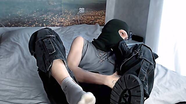 Feet crave MILITARY BOOTS BENEATH TIGHT skin