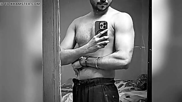 Very super-fucking-hot Flexing At Home Gym