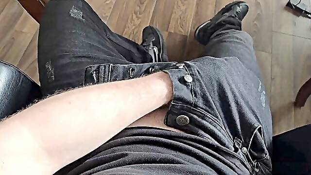 Beefy German daddy with twitching Hard Cock in Tight Jeans - PhantomGentX