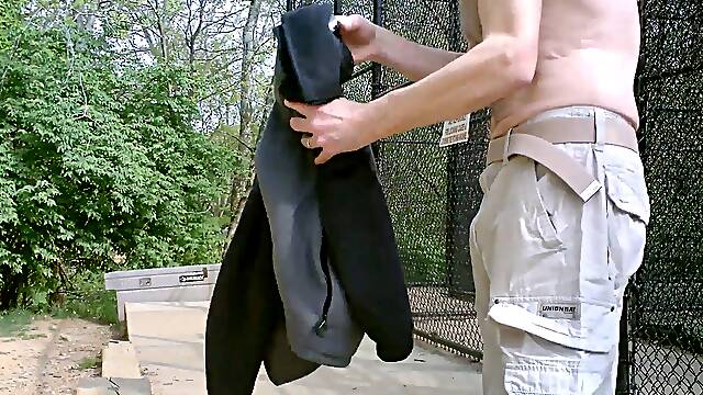 Caught Public naked soles nude By Suburban Batting Cages & Parking Lot May-2012