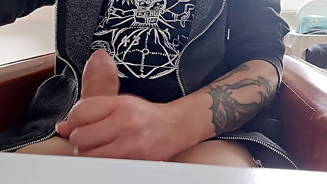 Wanking to group sex flicks