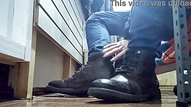 Filthy BOOTS AND stinking feet IN YOUR FACE