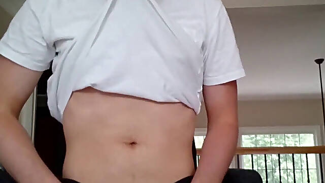 Sumptuous inexperienced stud jerking off in front of web cam