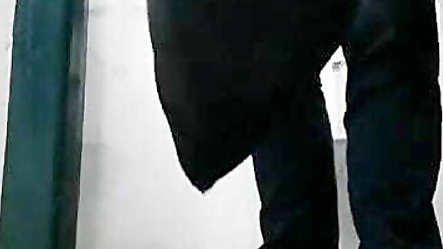 Public toliet strip and cum dare