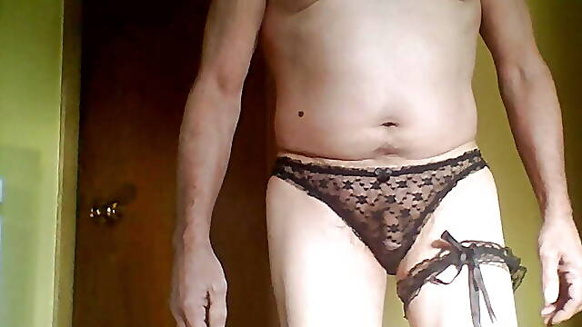 Black lace panties
