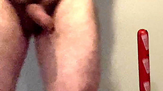 Fat daddy with a fat uncut cock plays with his amazinf body and cums on your face