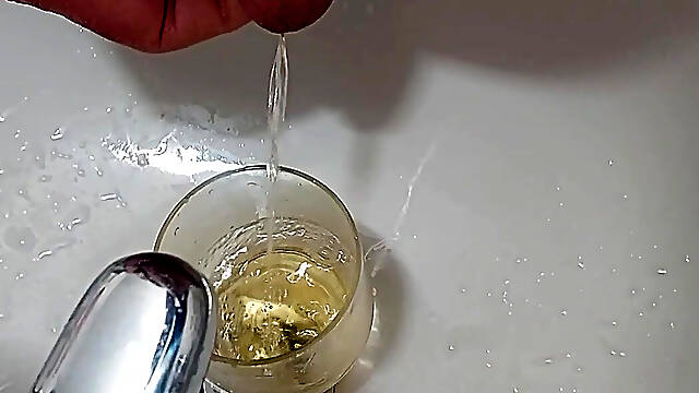 Penis washed with my urine