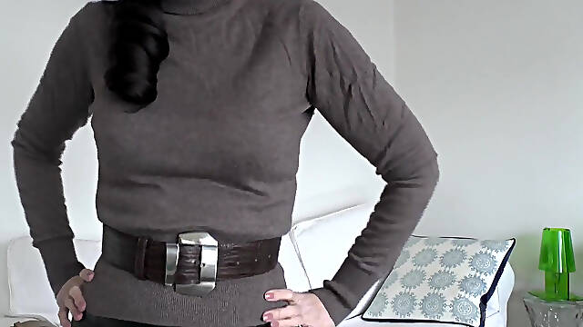 Belt Fitting in the Living Room, Part 2, Lady Victoria Valente
