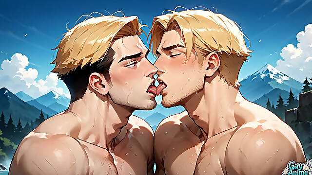 A Muscled Gay Dude Spreads His Broad Buns in a World of Crazy Gay XXX!