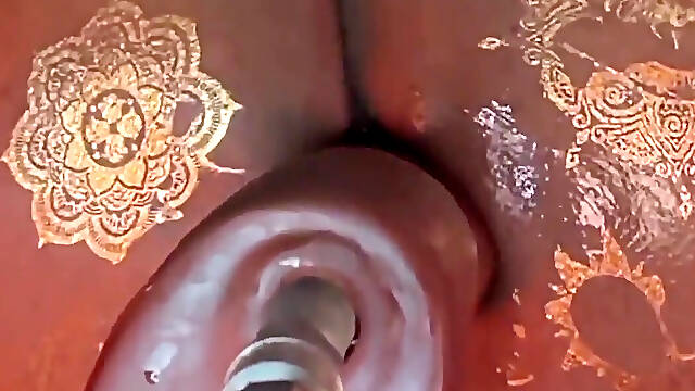 Big Black Booty Fucked by Butt Machine