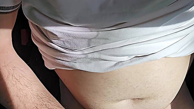 Jerking off in a car