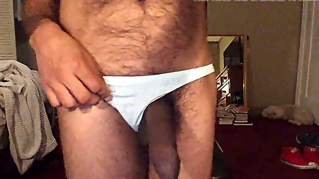 Swinging Around Big Uncut Cock in Green Panties