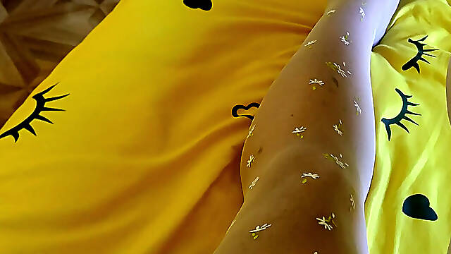 Feeling so hot in this white pantyhose