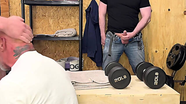 Falcon Legend Invites Me Back to His Garage and This Time I Bring My Friend to Share His Muscle Hole.