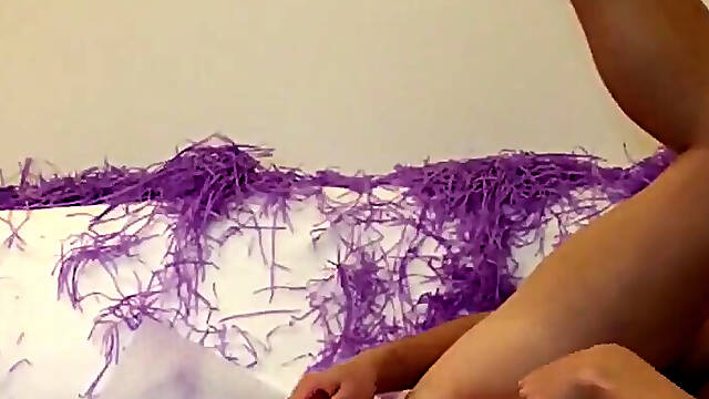Pink Dildo Fun on Sofa
