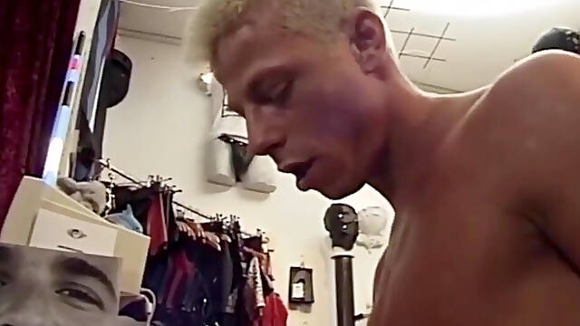 Blonde Guy Fucked In A Sex Toy Shop