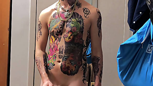 Tatted Twink Masturbation Solo