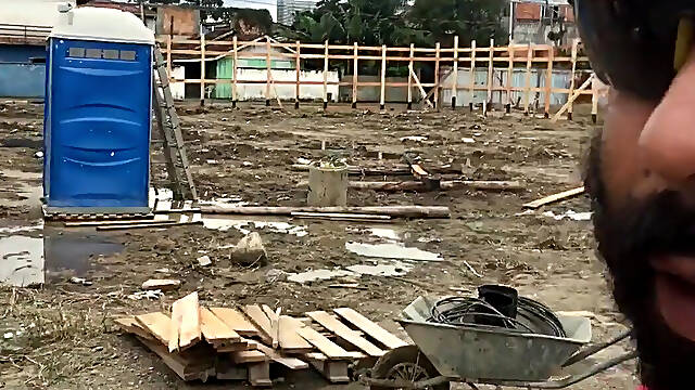 Portable Toilet at the Porto Belo Construction Site