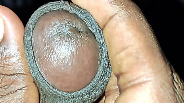 Jerking and cumming again (closeup masterbating)
