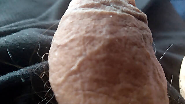 Hardcore masturbation with a big cock