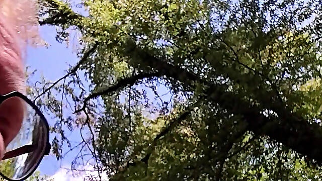 Walking naked in the forest