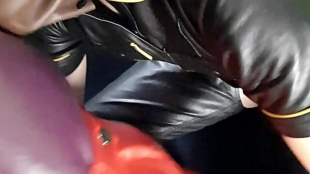 Red Leather Ass Getting Boyfriends Smegma Pt1