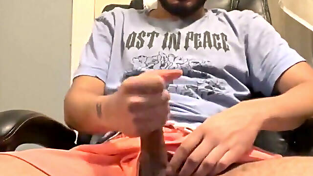 Stroking My Big Cock &amp; Smoking