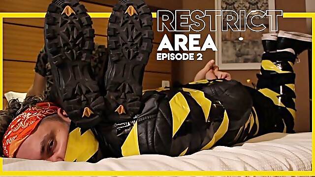 Restrict Area - Episode 2 (1080p) Gay Bondage - Gay Domination - Tape Bondage - Boots - Leather - Hogtie - BDSM - C4SBondage26