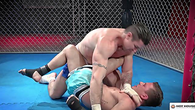 Boxing match ends up in a hardcore gay intercourse with cumshots