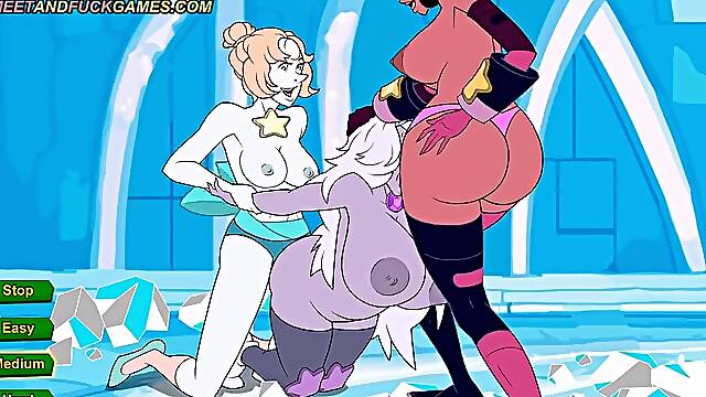 GEM bitches DILDO EACH OTHER!! - Diamond Jewels vs The Ice cooters - Meet And shag Games