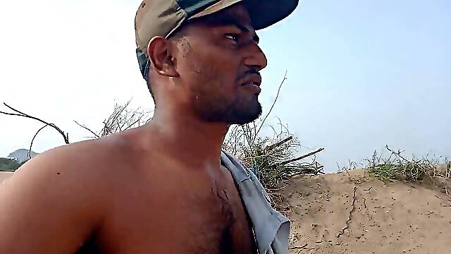 Total Sweat On boy Face Moving on hill Full Sweat